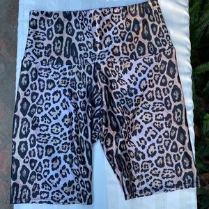 Free People Onzie Leopard Bike Shorts